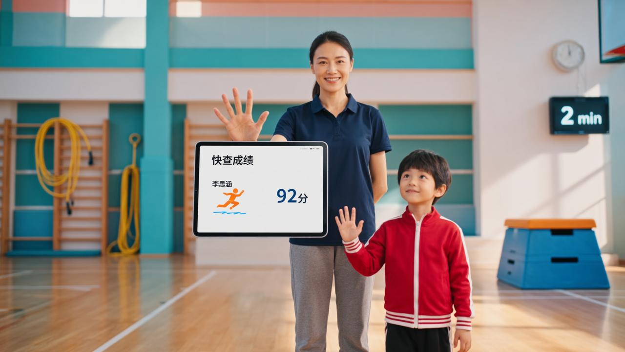 体育成绩查询：一个班体育成绩发布从2小时变2分钟