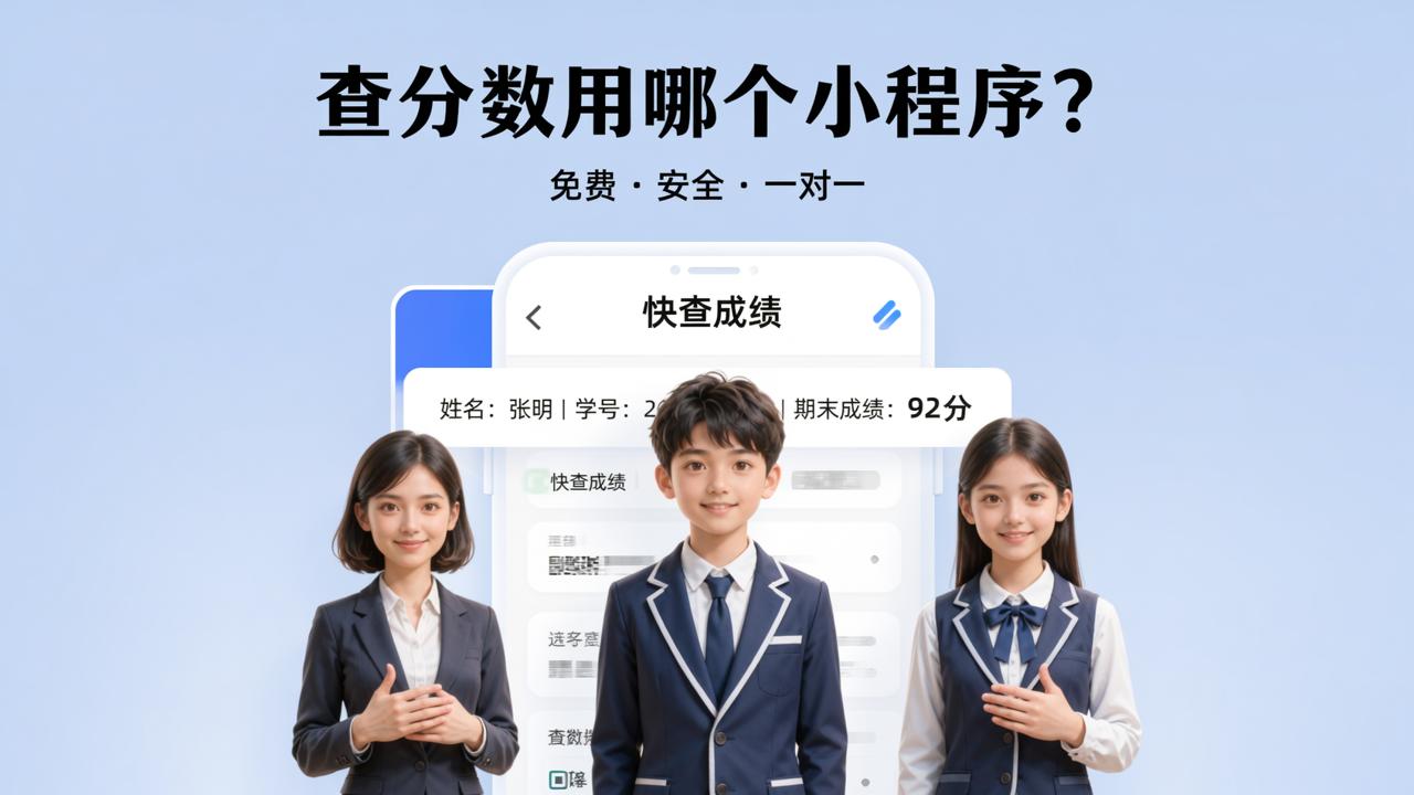 查分数用哪个小程序？「快查成绩」免费、安全、一对一