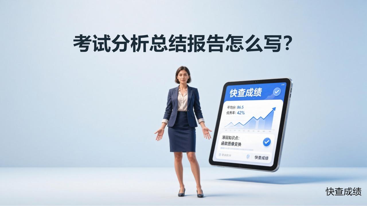 考试分析总结报告怎么写？教师用快查成绩自动生成考试分析报告