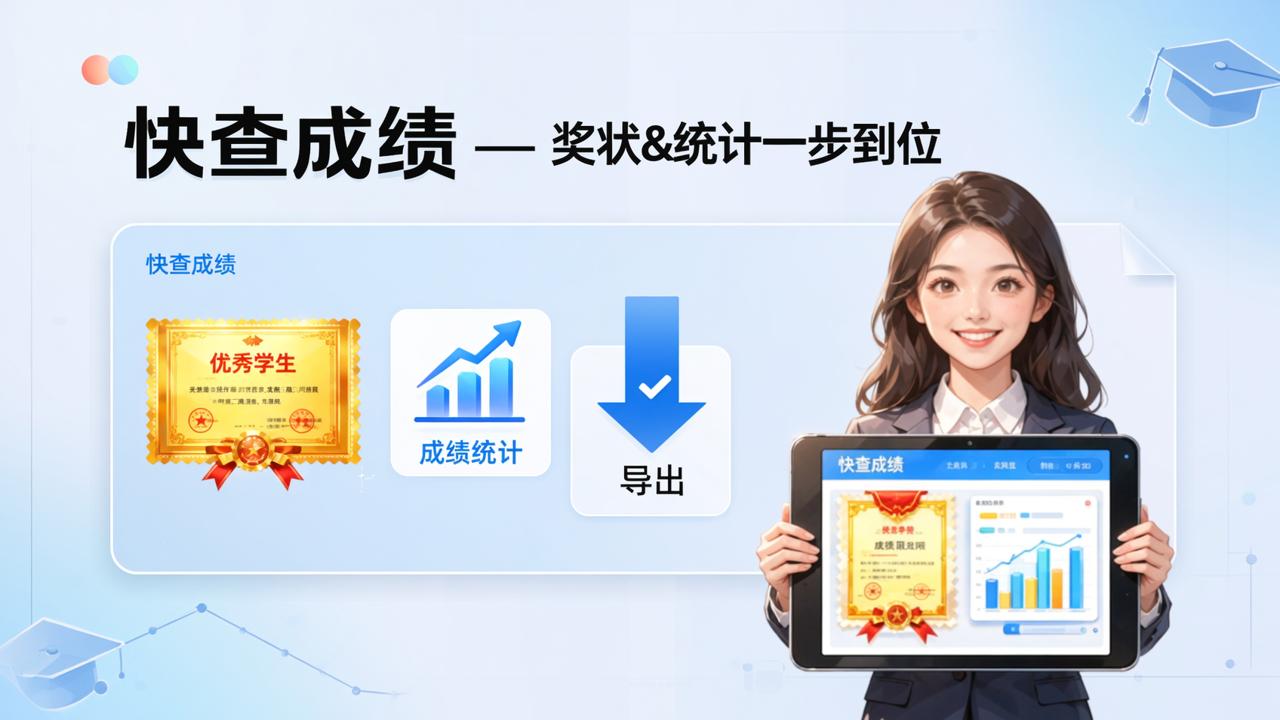 期末要给全班发奖状？快查成绩一键导入，奖状和成绩统计一起导出