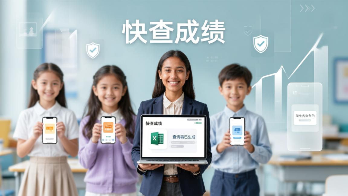 期中测验一发，学生围着问分到天黑？快查成绩，Excel导入发布查询码，学生各查各的互不干扰